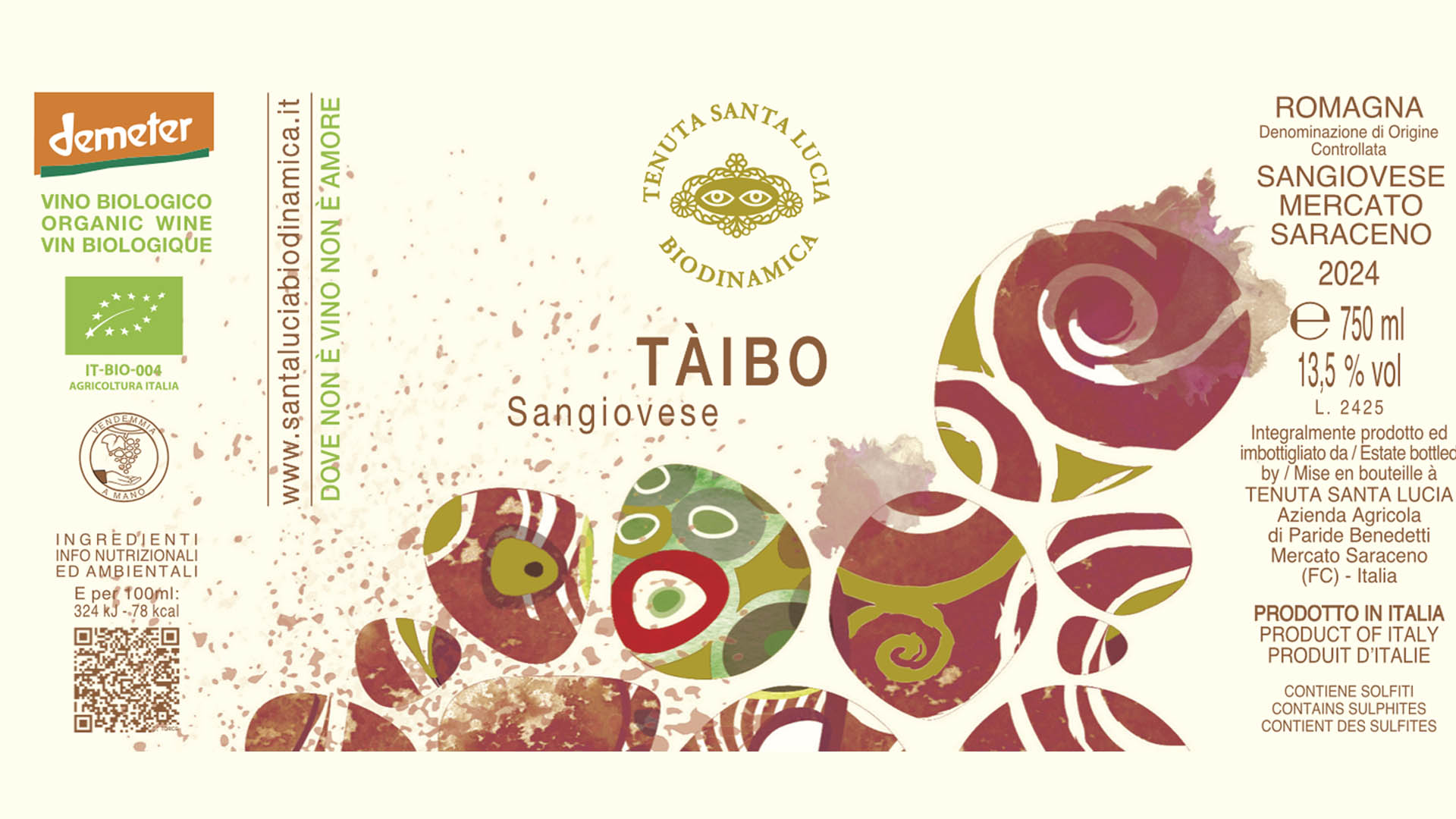 SANTA LUCIA Taibo Romagna Sangiovese DOC, 0,75l